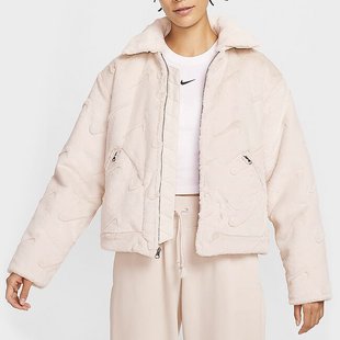 104 人造毛皮舒适百搭保暖休闲翻领夹克外套FV8020 Nike 耐克女装