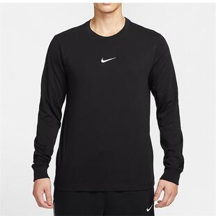 Nike耐克 男子简约舒适运动休闲百搭圆领长袖T恤HV1771-010