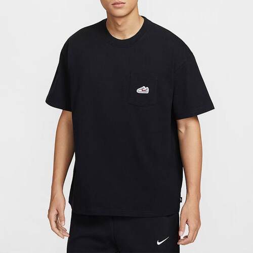 NIKE耐克男装 简约纯色百搭圆领套头短袖T恤 IB1383-010