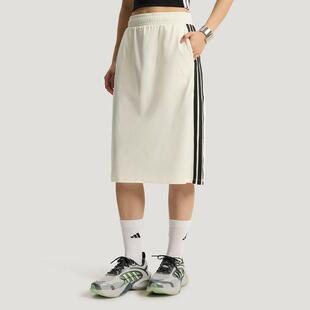 adidas阿迪 女子简约经典舒适时尚休闲运动半身裙KS5349