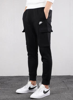 耐克男春秋季款加绒舒适针织收口运动休闲长裤CD3130-010-063