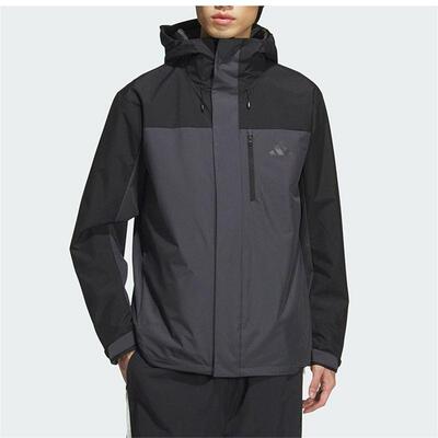 阿迪男女装加绒保暖连帽夹克外套