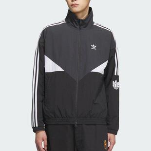 Adidas三叶草男女装 时尚简约运动休闲立领夹克KC3114 KC3115