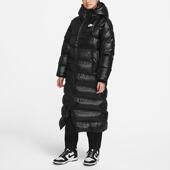 耐克 THERMA FIT女子百搭保暖休闲连帽长款 正品 羽绒服DV0571 010