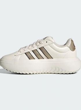 adidas阿迪达斯女鞋 COURT PLATFO舒适缓震运动休闲鞋JS2944