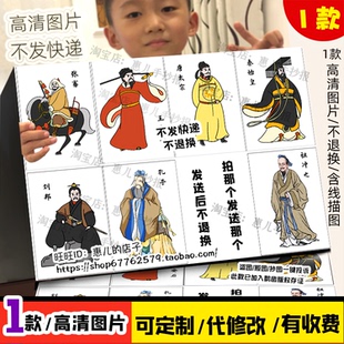 历史人物档案卡画像名片七年级历史唐太宗张骞孔子祖冲之手抄报