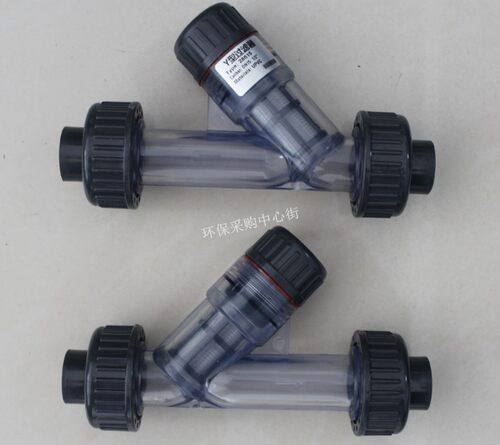 透明Y型过滤器UPVC塑料过滤器pvc 滤芯滤网 DN15/20/25/32 4分1寸