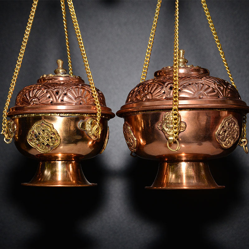 佛具天神供香炉吊式挂式天官纯铜吊炉吊香炉立香炉线香炉熏香