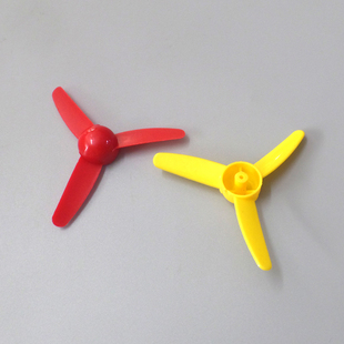 直径80mm三叶塑料小风叶手工小螺旋桨航模迷你螺旋浆DIY玩具浆叶