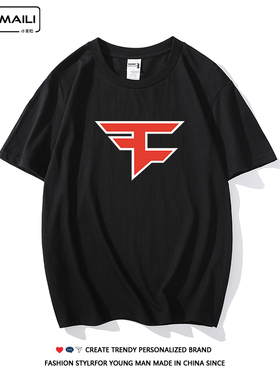 Faze Clan战队服游戏CSGO比赛短袖 RAIN 夏季纯棉宽松T恤上衣niko