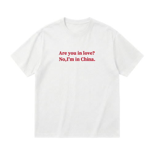 趣味slogan创意标语小众纯棉短袖