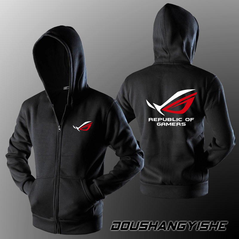 玩家国度败家之眼卫衣显卡吧ROG青少年秋冬拉链开衫加绒外套衣服