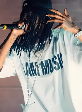 I AM MUSIC纯棉短袖Playboi Carti同款 Opium YVL风格专辑周边T恤