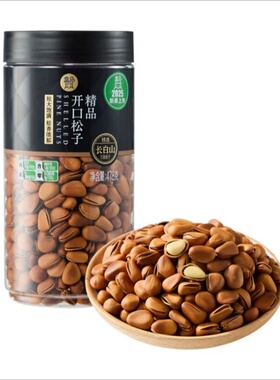 盒马代购开口松子轻烘精品坚果仁松脆可口果仁饱满松香味478g罐