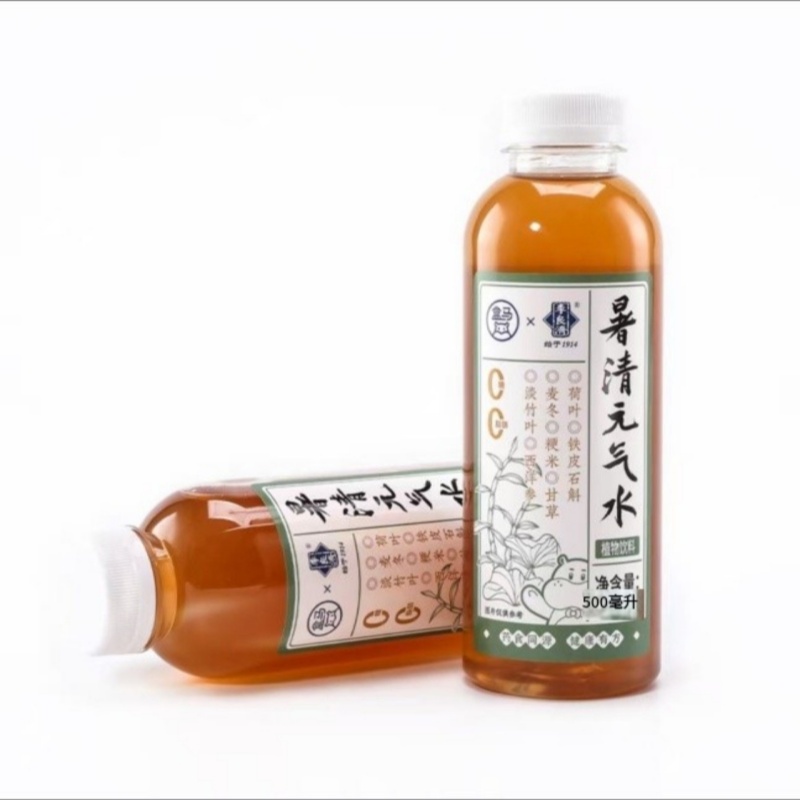 盒马x李良济暑清元气水植物饮料500ml0糖0脂能量药食同源古方今用