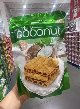 开市客代购 tropical fields香脆椰子蛋卷椰奶芝麻蛋酥卷265g