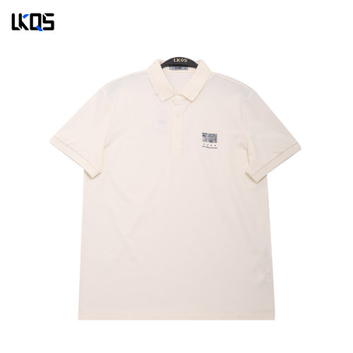 骆克骑士潮牌25秋经典翻领短T恤简约舒适内搭合身休闲图案短上衣