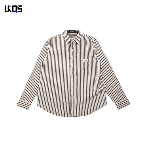 骆克骑士潮牌25秋合身版长袖衬衫男衬衣休闲基础青少年外套高级感