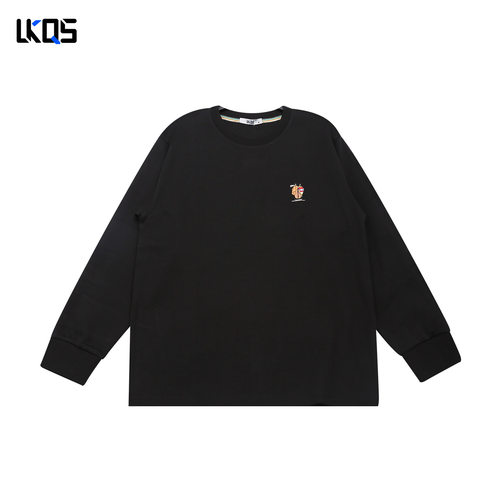 骆克骑士潮牌25秋经典款圆领卫衣男合身简约长袖上衣套头外穿打底