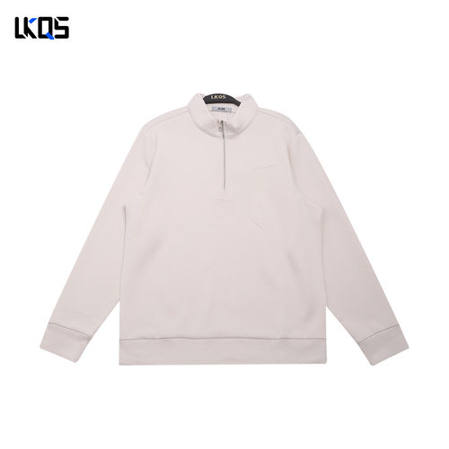 骆克骑士潮牌25秋经典款翻领卫衣男合身简约长袖上衣套头外穿打底