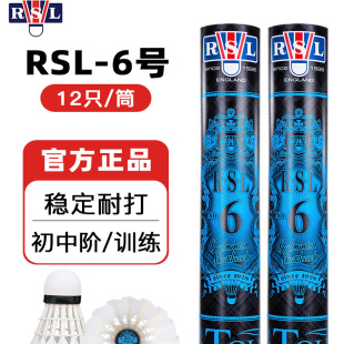 亚狮龙6号羽毛球稳定耐用专业比赛球鹚鹘鸭耐打训练球12只装RSL6