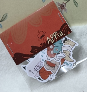 画师授权重返未来1999周边苹果先生表情包贴纸小鼻嘎吧唧