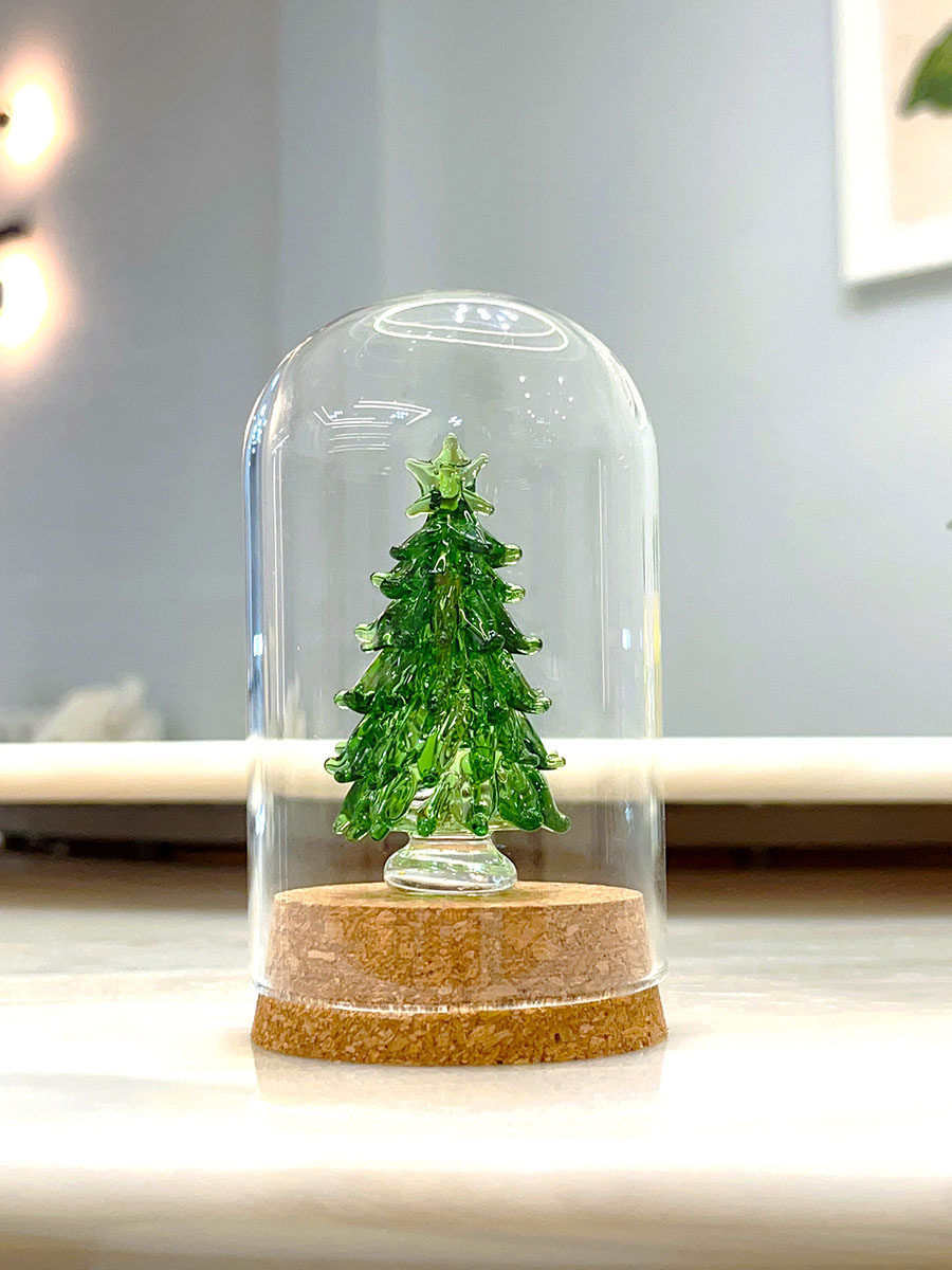 크리스마스 작은 선물 크리스탈 시뮬레이션 크리스마스 트리 침실 입구 장식 장식 장난감 어린이를위한 작은 장식품
