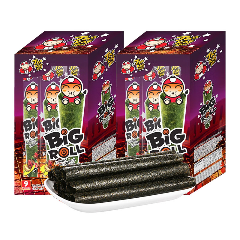 泰国进口老板仔烧烤风味香脆海苔27g*2盒组合即食网红零食小吃