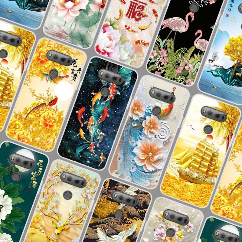 LG V20手机壳软 LGV20保护套福顺 lg v20手机套 花鸟锦鲤