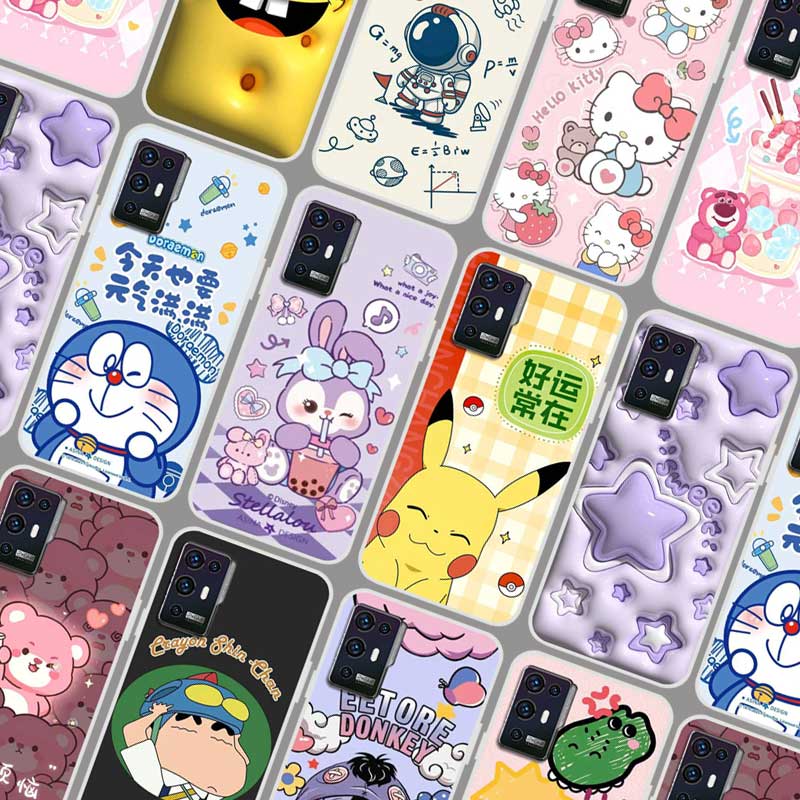 中兴天机A31pro手机壳软磨砂白 AXON 30pro保护套A2022H照片图案定制定做  ZTE A2022兔子叮当星星