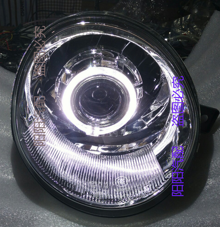 奇瑞QQ3大灯总成改装3寸透镜伟世通 乐驰大灯透镜天使眼恶魔眼
