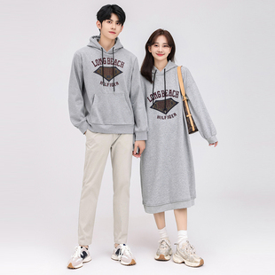 不一样的情侣装秋装卫衣2025新款高级感oversise男连帽宽松外套潮