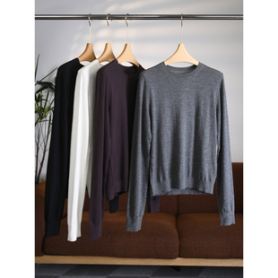 针织衫 颖颖家 圆领长袖 软糯山羊绒极简薄款 W2029 意大利高定系列