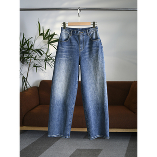 W1571 进口土耳其牛仔棉洋气百搭高腰阔腿牛仔裤 颖颖家 超绝洗水