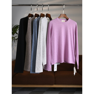 【颖颖家】匠心J系 山羊绒68支四平针圆领基础BI备针织衫 W1832