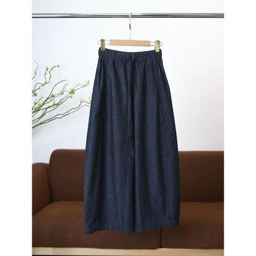 颖颖家  非常有调性感！意大利进口松紧腰气球丹宁牛仔裤 女W1077