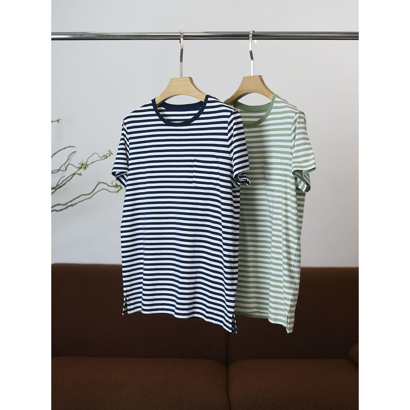 chao值，福利价！！！紫标的魅力，轻薄柔软全棉条纹T恤 W1057