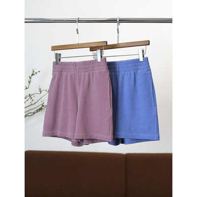 【颖颖家】卫裤面料 很柔软 松紧腰百搭休闲短裤 女 W1272