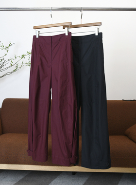 【颖颖家】版型超好 轻薄款工装阔腿裤可收口 休闲裤 W1237