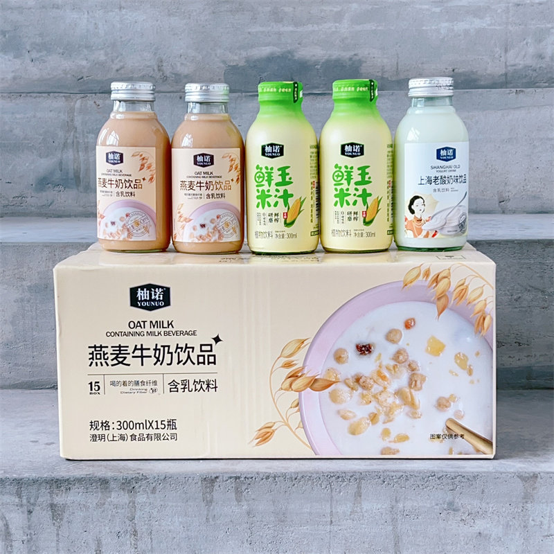 柚诺燕麦牛奶饮品整箱15瓶图片