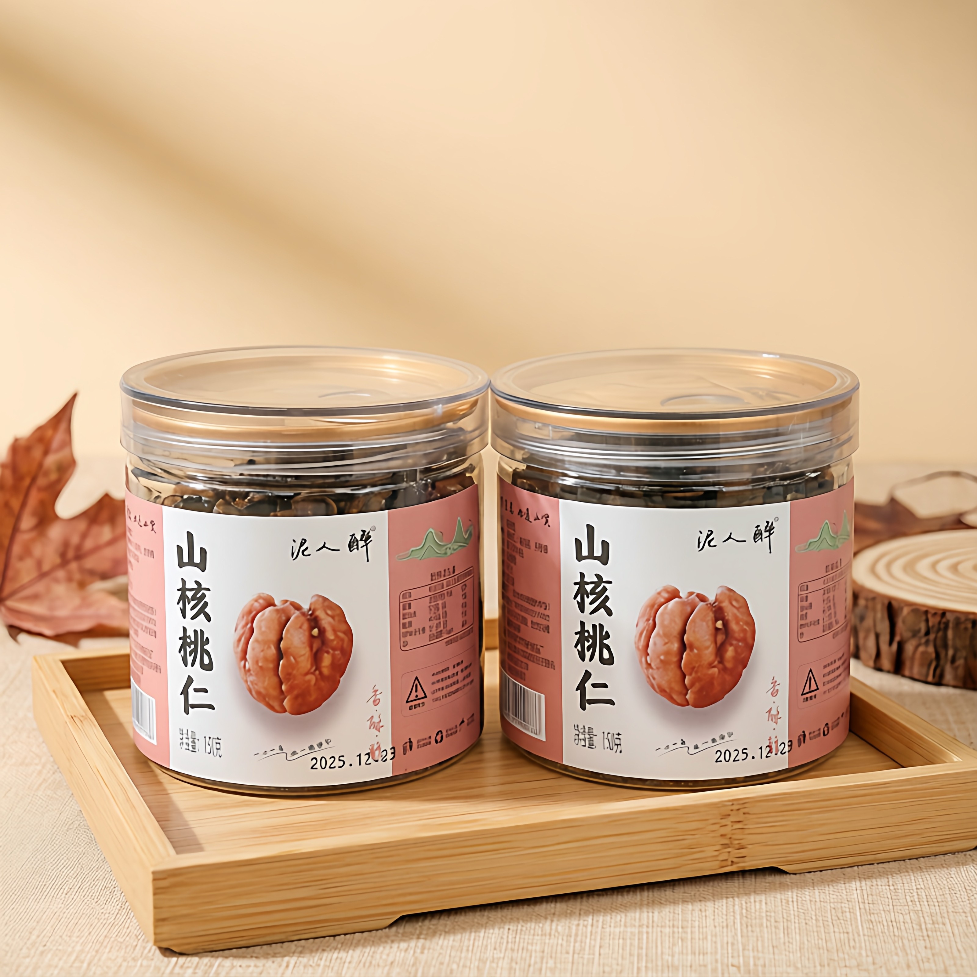 【新货】泥人醉山核桃仁150g罐装临安坚果孕妇儿童零食小核桃
