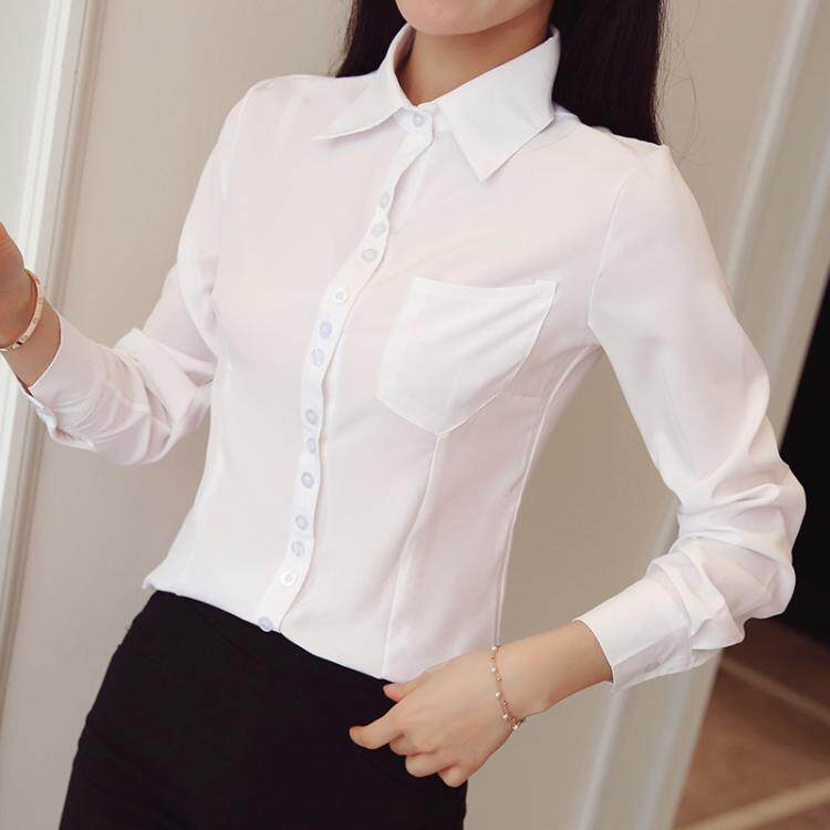 2017春秋韩版职业衬衫女长袖修身工作服正装打底OL显瘦女士白衬衣在类目 女装/女士精品, 衬衫中 - 来自Buy2taobao.com提供专业的淘宝代购服务