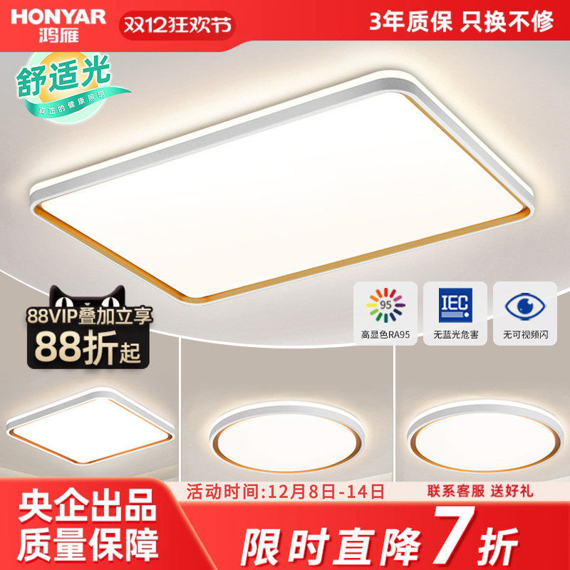 客厅吸顶灯现代简约大气鸿雁