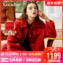 Koradior 品牌 2019 xuân mới thoải mái xén lông cừu ngắn nữ - Faux Fur áo khoác kaki lót lông