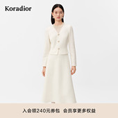 气质绵羊毛亮片绣连衣裙 修身 新款 假两件法式 珂莱蒂尔2025年冬季