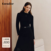 珂莱蒂尔2025三明治穿搭100羊毛小立领打底衫 星光针织 毛衫