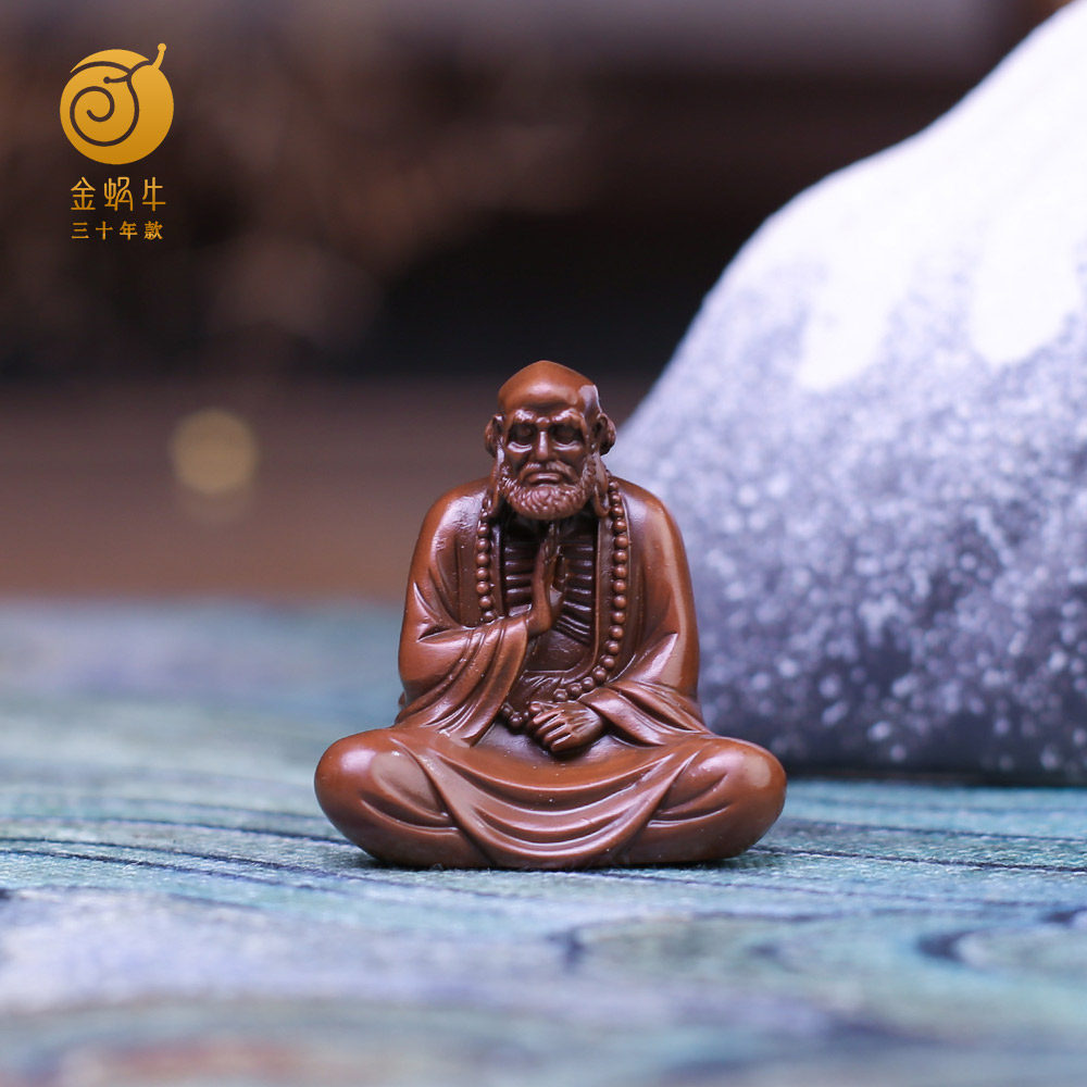 5#达摩黄铜铜器居家玄关办公室书房摆件礼品国风礼品铜工艺品