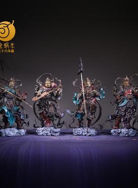 四大天王铜雕摆件家居装饰