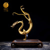 金蜗牛纯铜龙摆件龙腾盛世手工装饰摆件客厅家居收藏礼品|ms