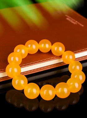 天然黄玉髓黄玛瑙手串手链